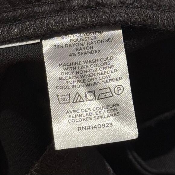 Loft Dress Pants Devin Slim Sailor Y2K Minimalist Edgy Luxe Curvy Black Size 18 - Picture 4 of 6